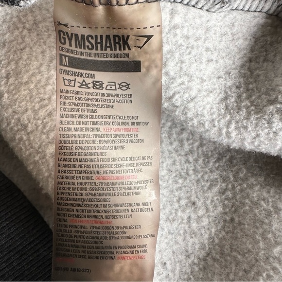 Gymshark Sweater Sweatshirt Top Grey Mock Neck Athleisure Activewear Gorpcore M - Picture 4 of 5